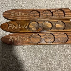 Ardberg Whisky Flight Sampler Stave Tray 15.5” (3)